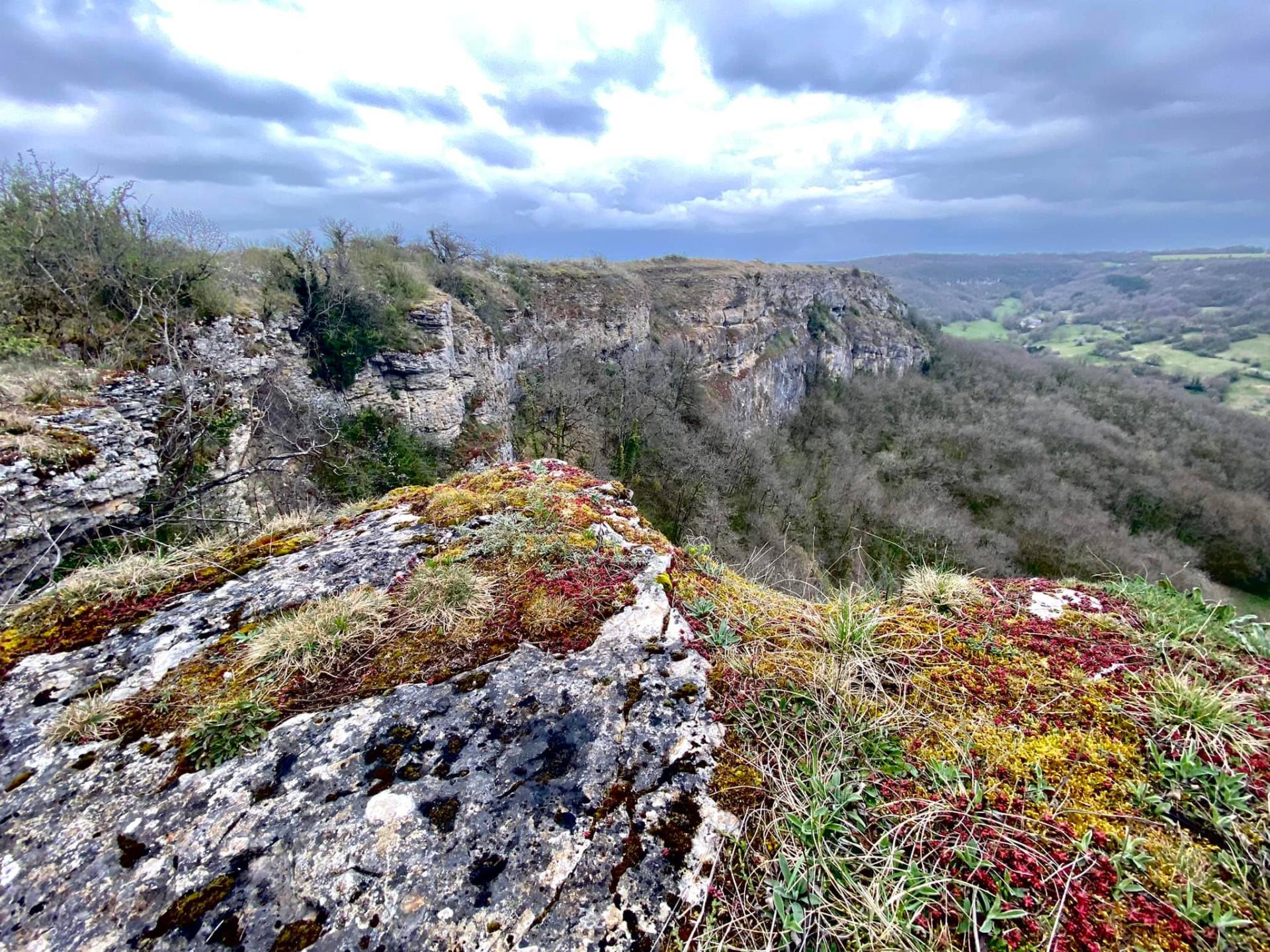 Vue du haut des falaises de Cormot. Photo: Philippe Royer
